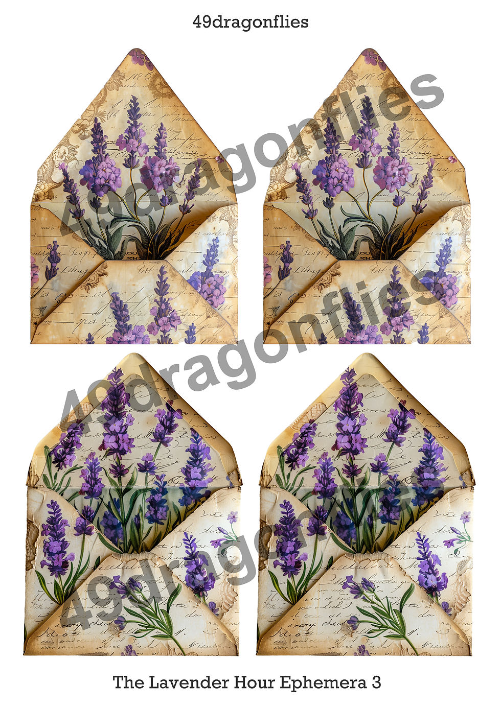 Thumbnail: The Lavender Hour Ephemera A4 Size
