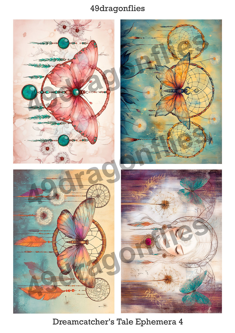 Thumbnail: Dreamcatcher's Tale Ephemera A4 Size