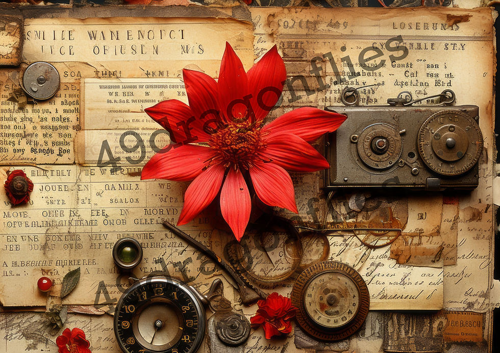 Thumbnail: Lives Remembered Junk Journal Pages US SIZE