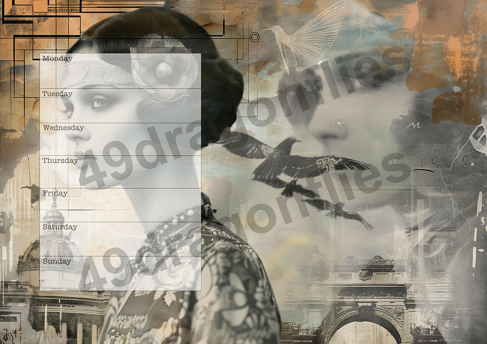 Thumbnail: Timeless Twenties NO DATE Planner Pages US Letter Size