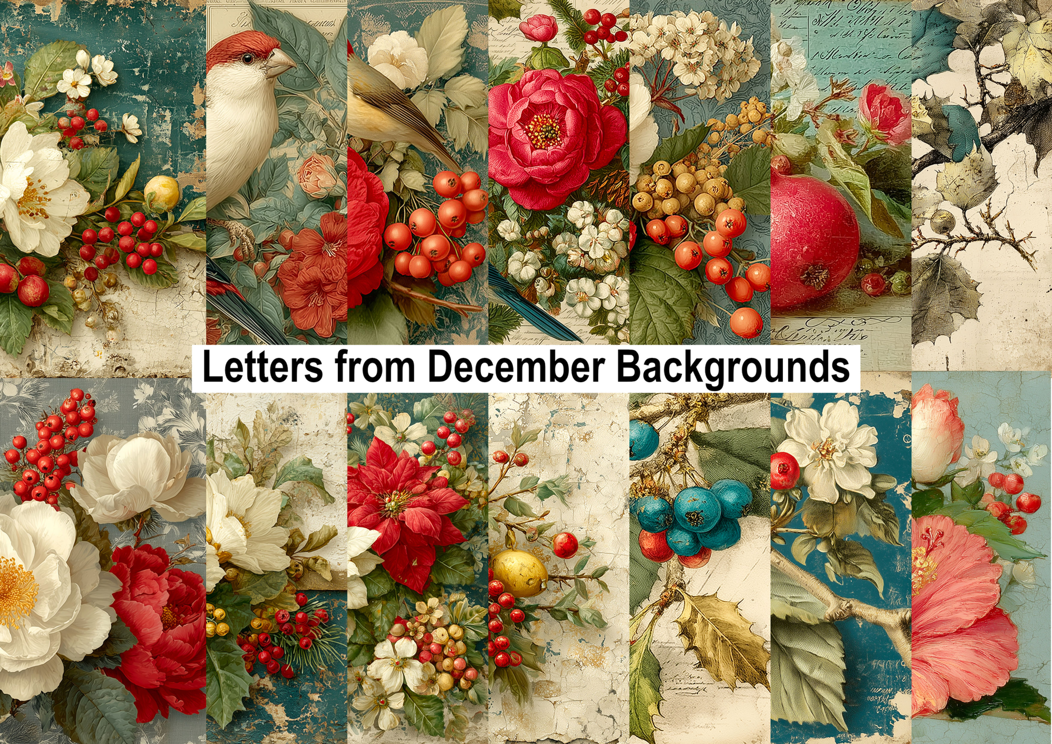 Letters from December Backgrounds US Letter Size