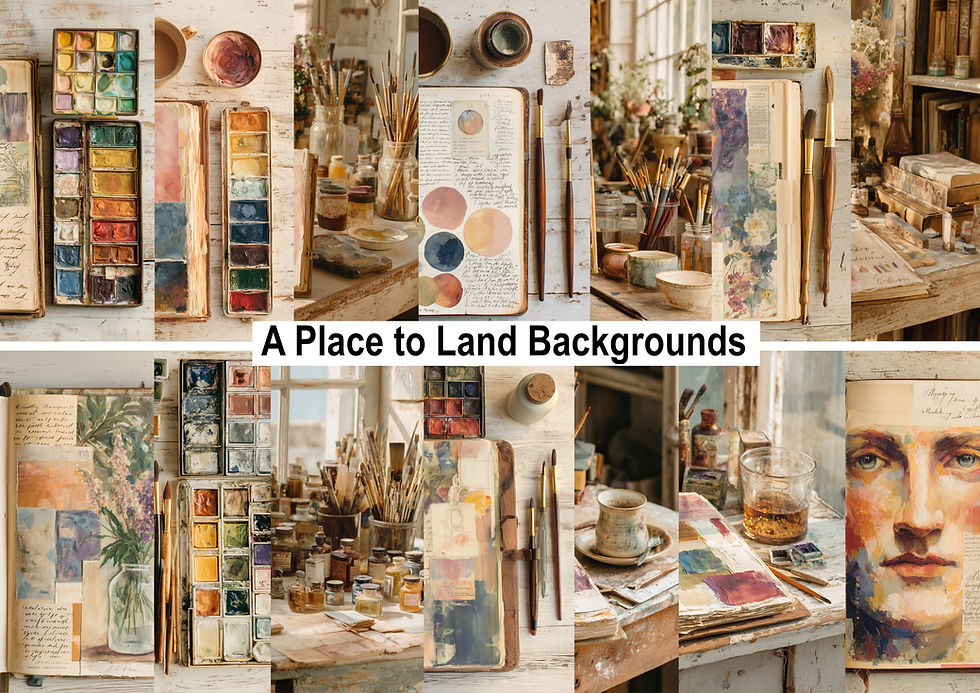 Thumbnail: A Place to Land Backgrounds A4 Size