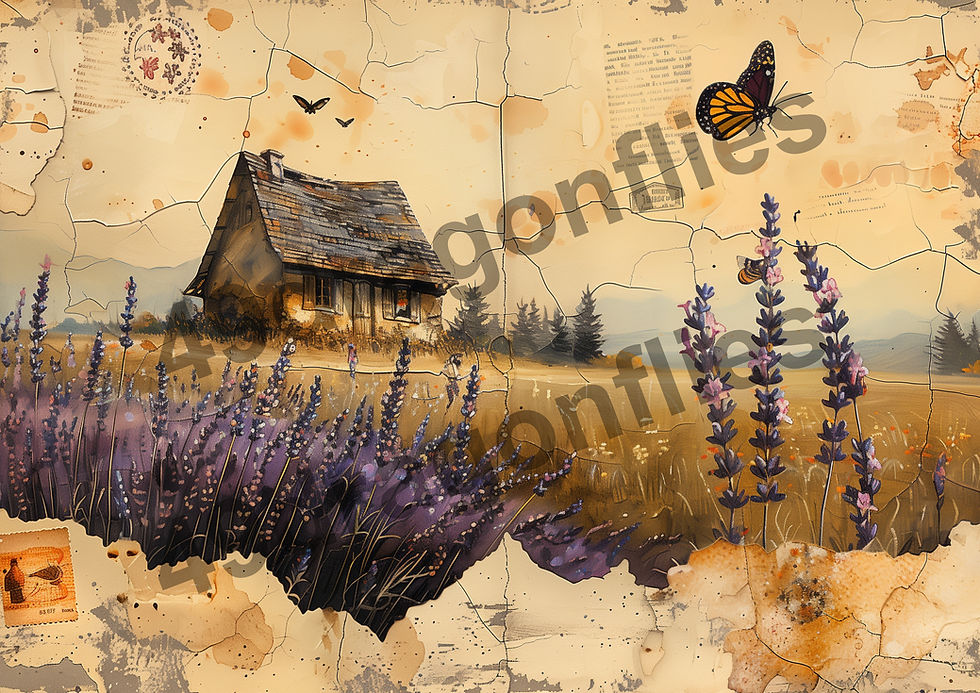 Thumbnail: The Lavender Hour Backgrounds A4 Size