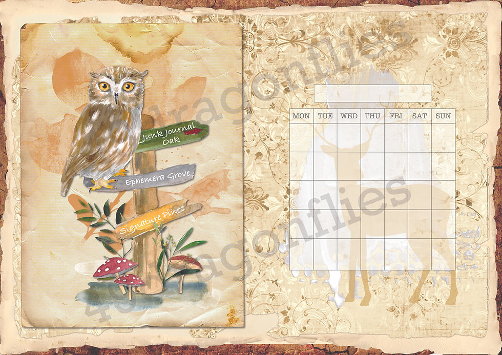 Thumbnail: Enchanted Blueberry Woods Weeklies and Monthly NO DATE With Backgrounds