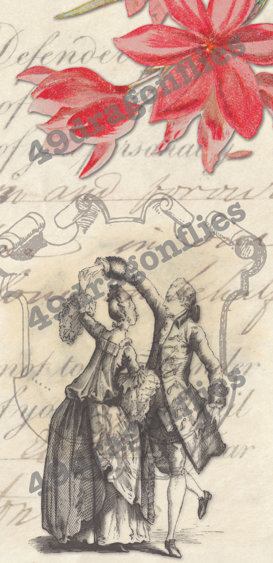 Thumbnail: 3 Phone Wallpapers, Vintage Spring, Set 1