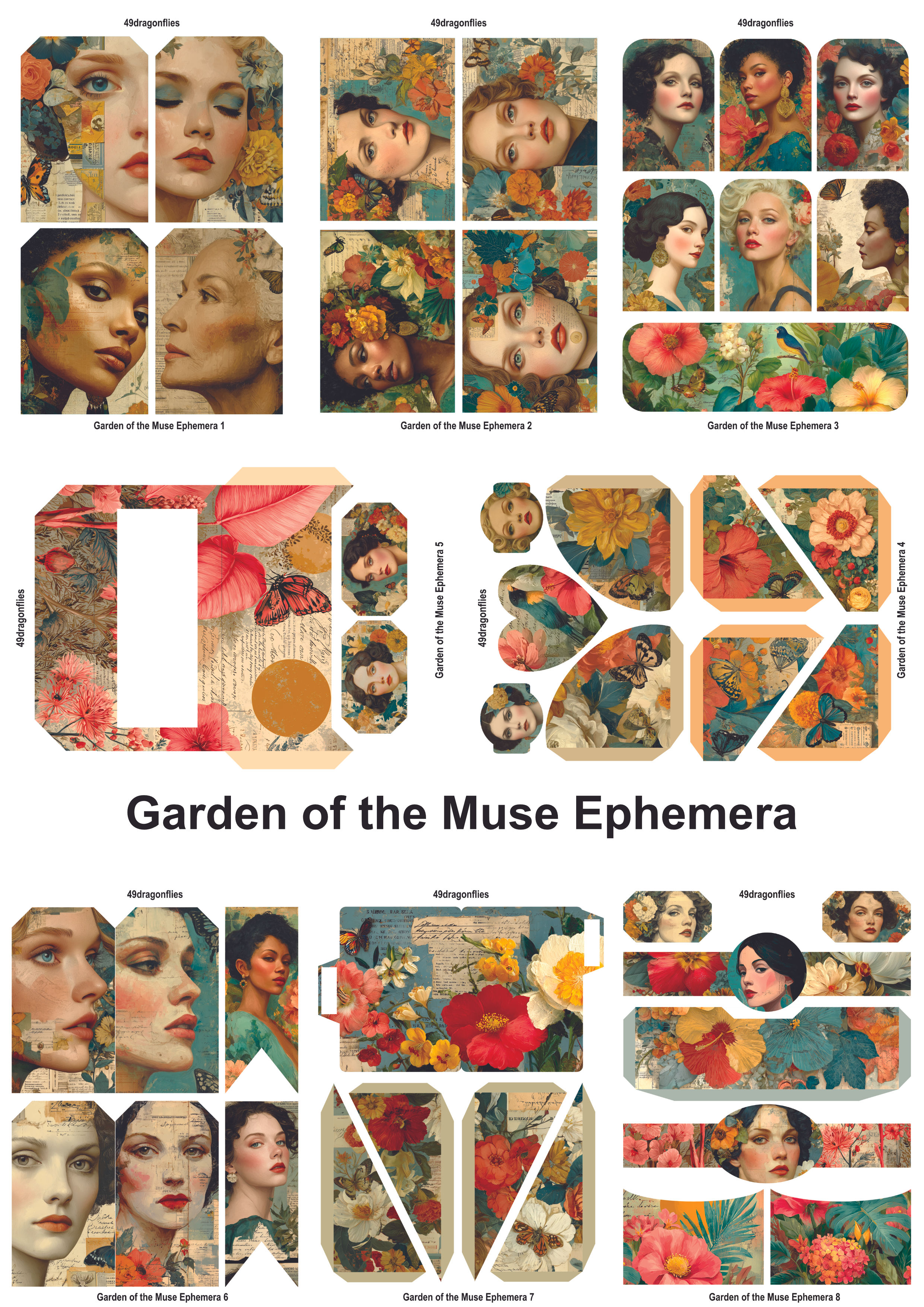 Garden of the Muse Ephemera A4 Size