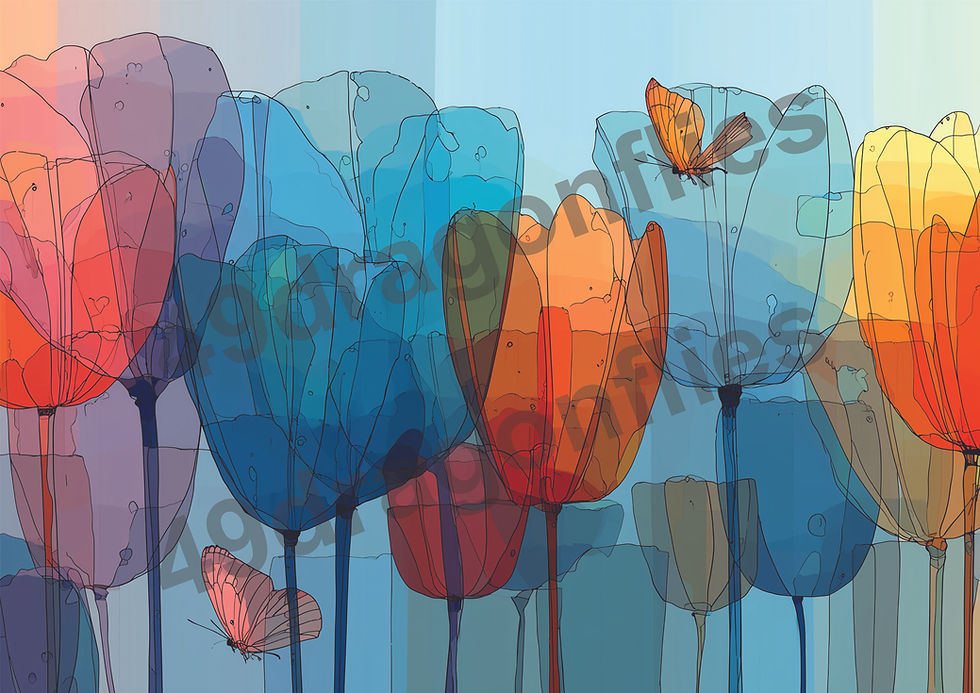 Thumbnail: Petals in Motion Backgrounds A4 Size