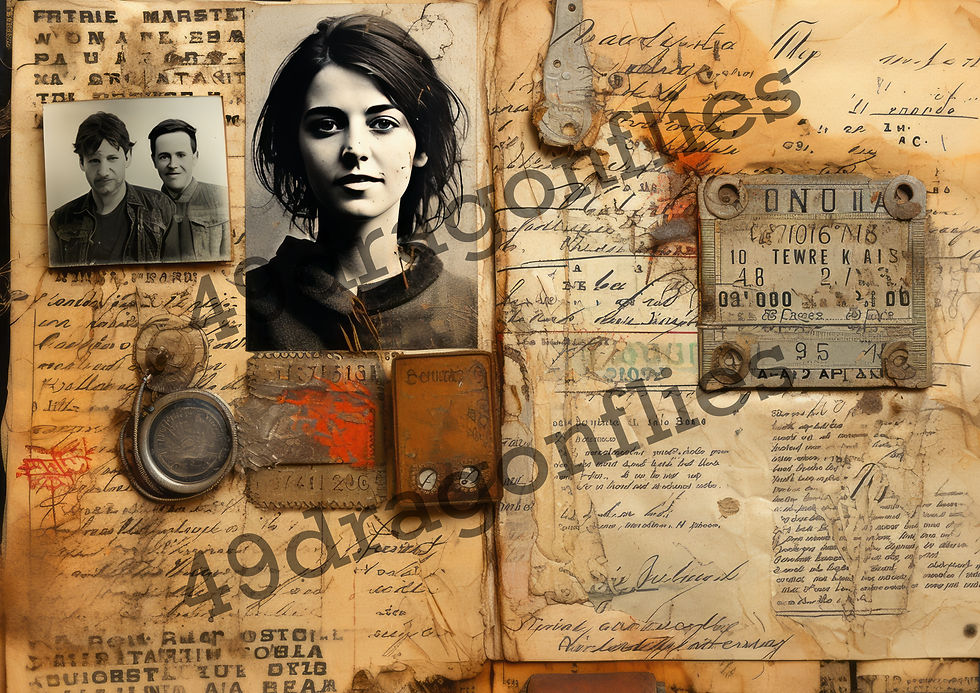Thumbnail: Lives Remembered Junk Journal Pages A4 SIZE