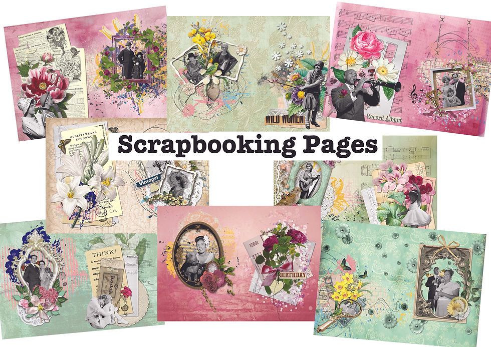Scrapbooking Pages A4 SIZE