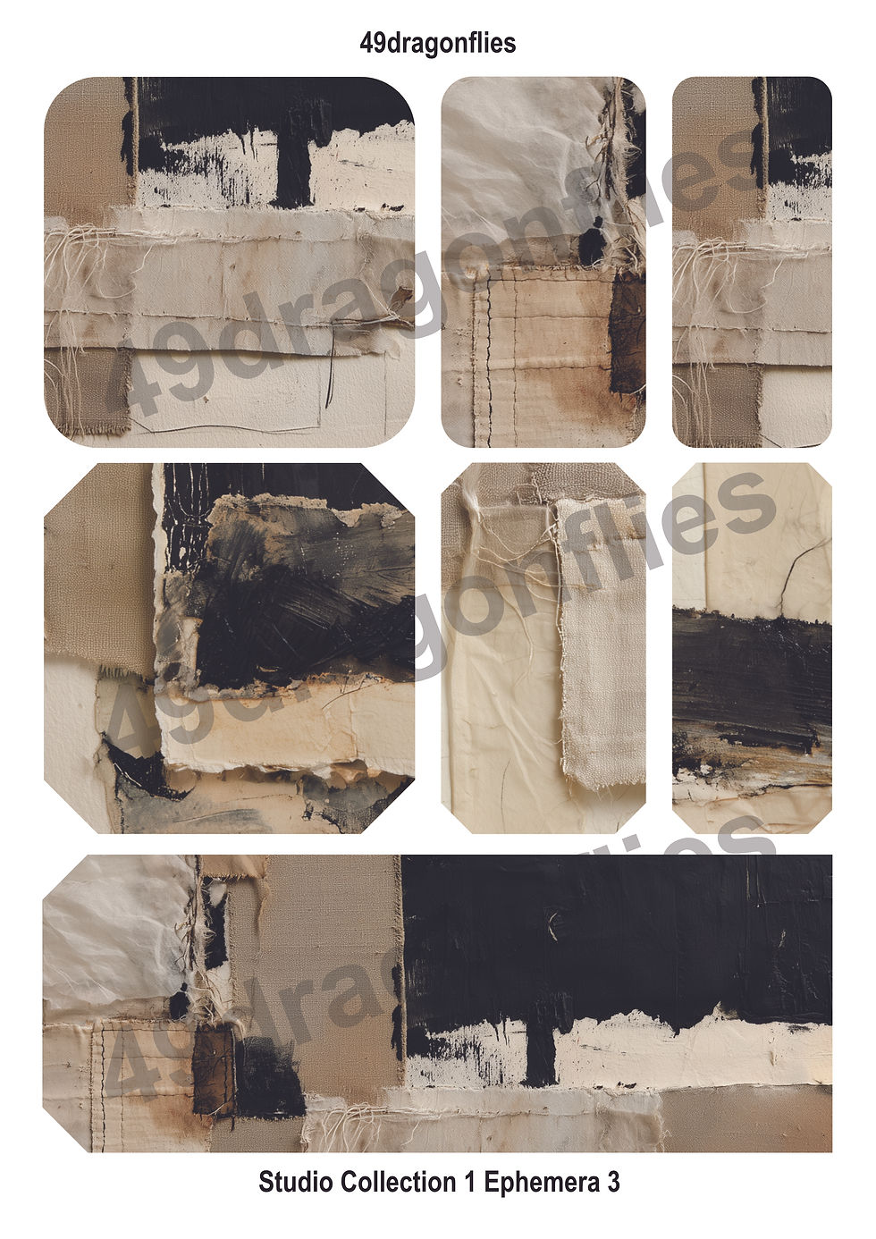 Thumbnail: Studio Collection 01 Ephemera A4 Size