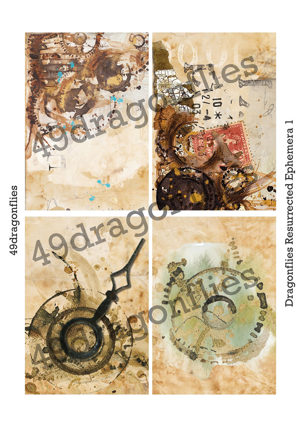 Dragonflies Resurrected Ephemera US LETTER SIZE