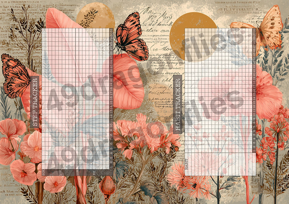 Thumbnail: Garden of the Muse NO DATE Planner Pages US Letter Size