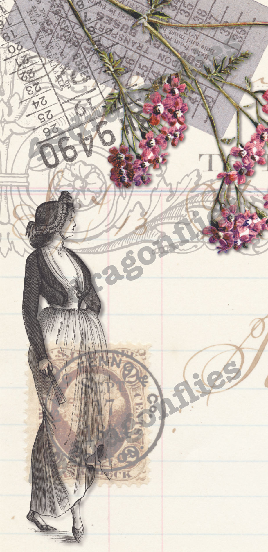 Thumbnail: 3 Phone Wallpapers, Vintage Spring, Set 1