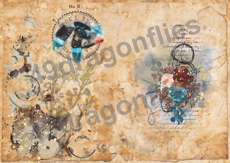 Thumbnail: Dragonflies Resurrected Backgrounds A4 SIZE