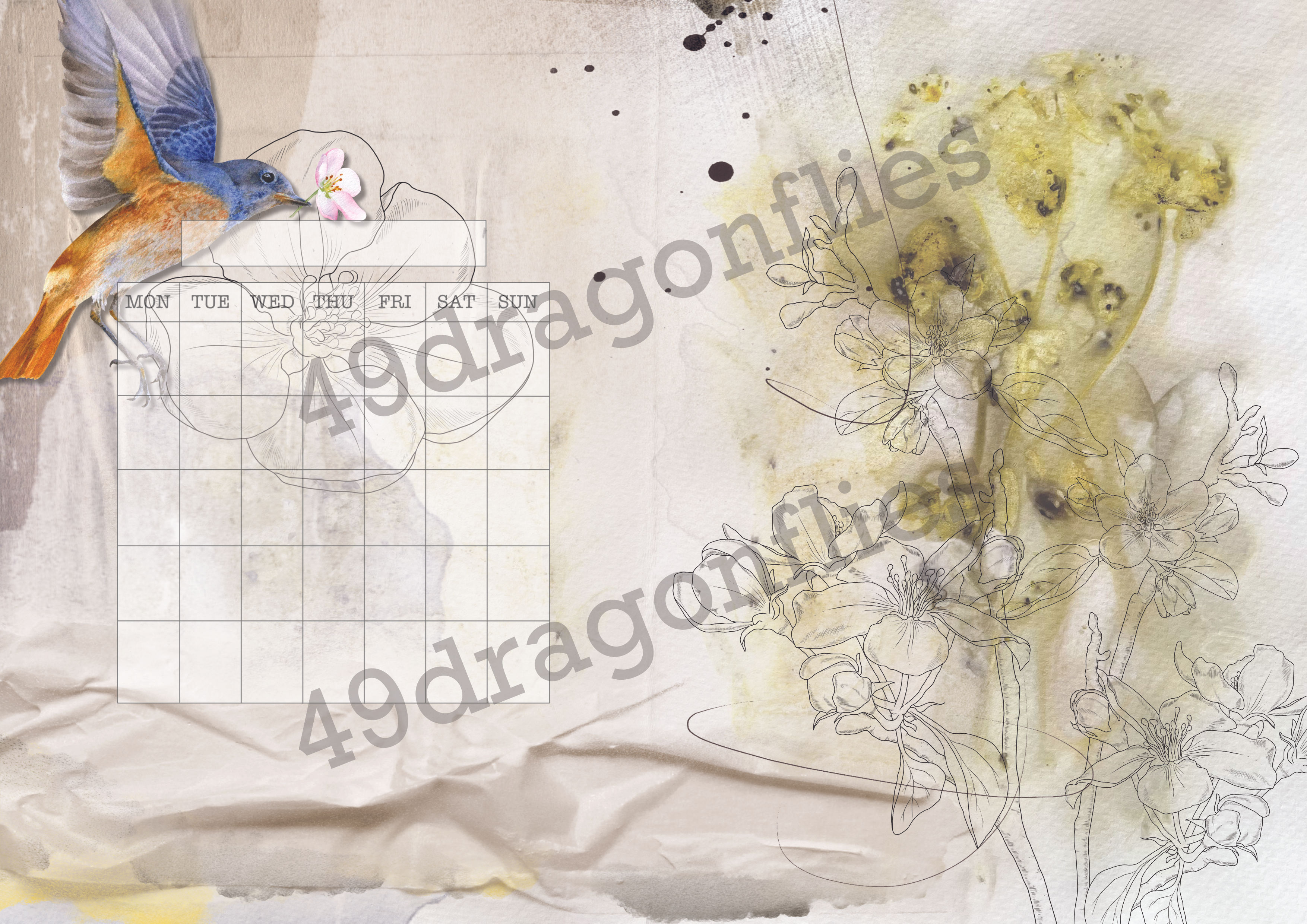 Dreaming of Summer Weeklies and Monthly NO DATE With Background