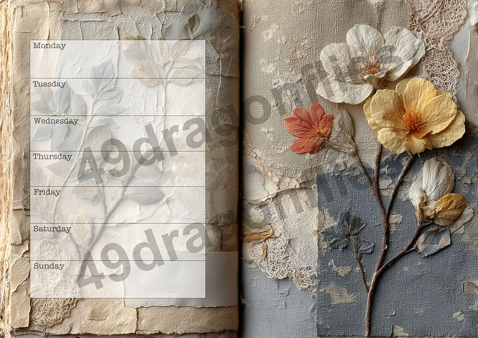 Thumbnail: Peeling Wallpaper NO DATE Planner Pages A4 Size