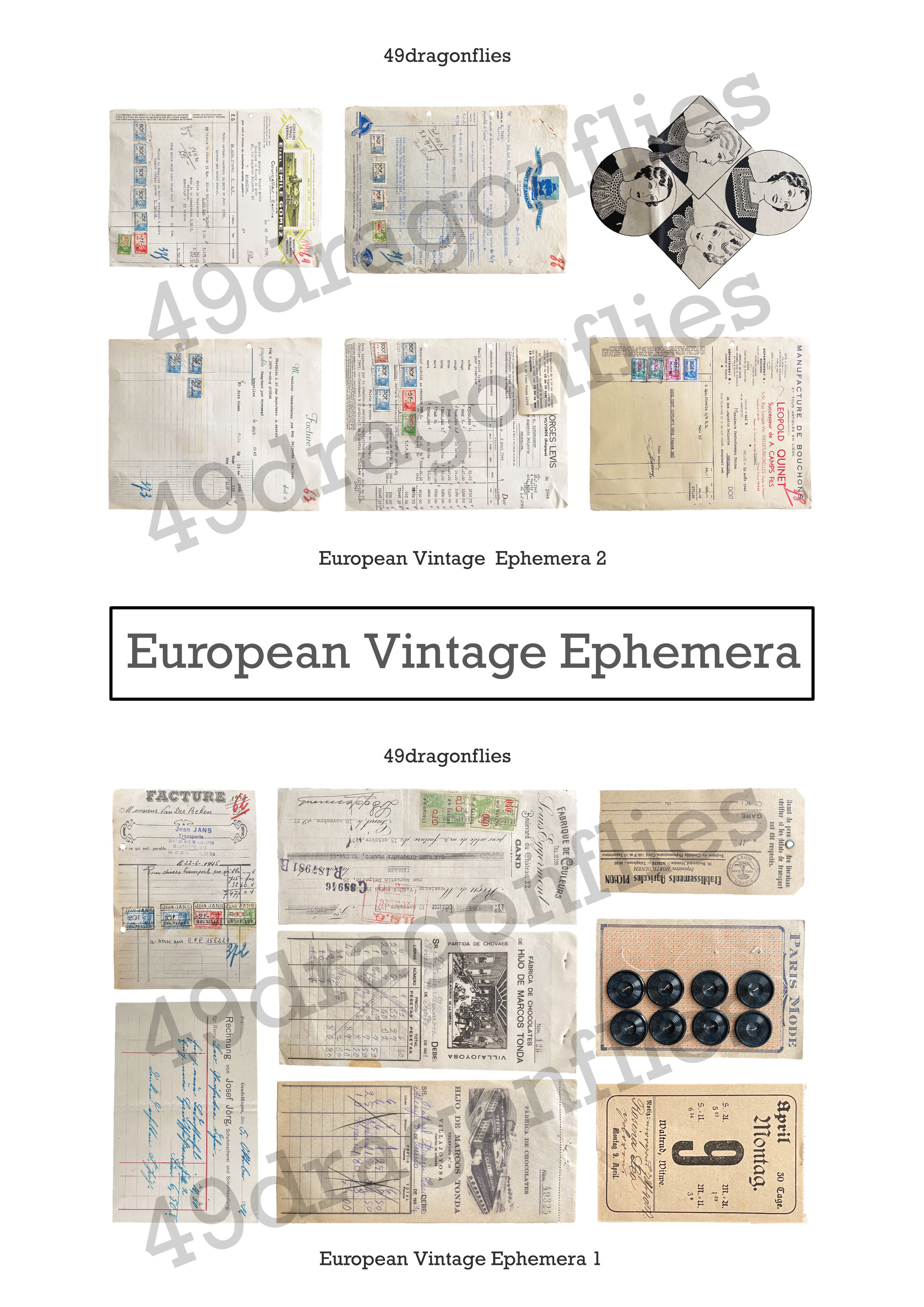 European Vintage Ephemera