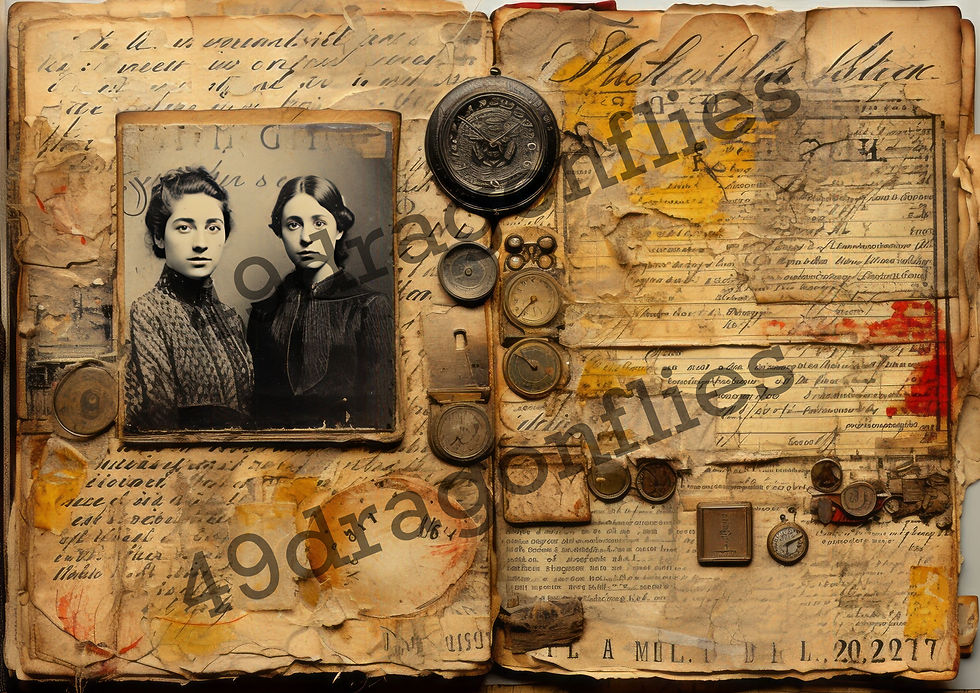 Thumbnail: Lives Remembered Junk Journal Pages US SIZE