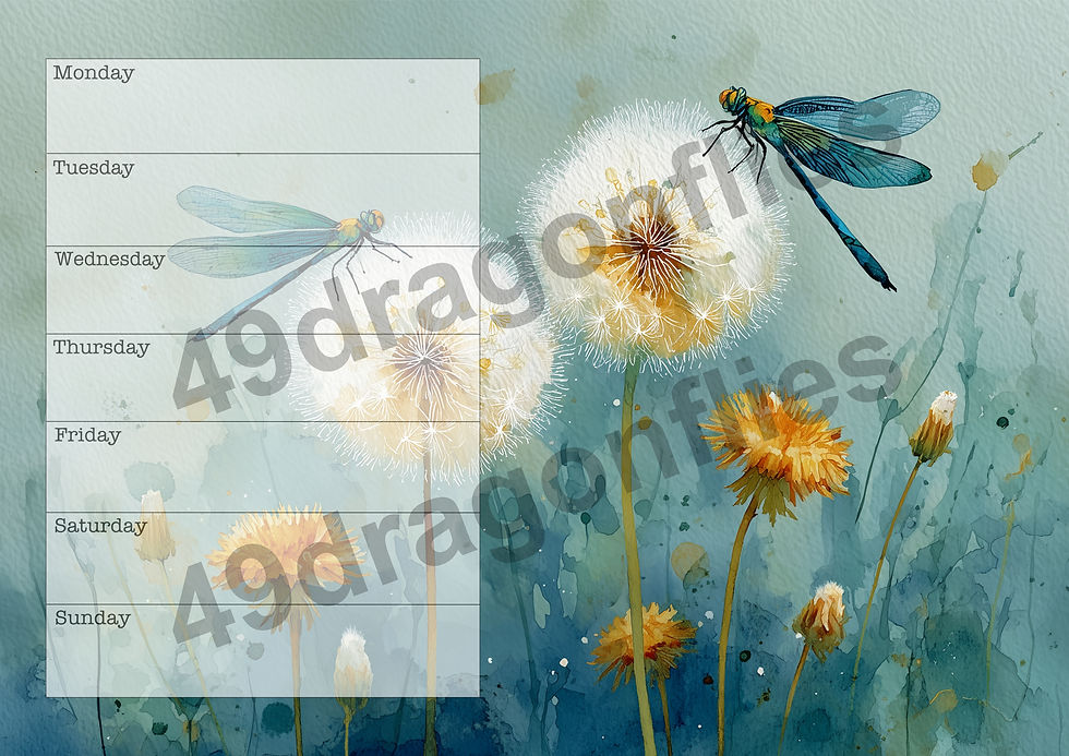 Thumbnail: Where Wishes Take Flight NO DATE Planner Pages A4 Size