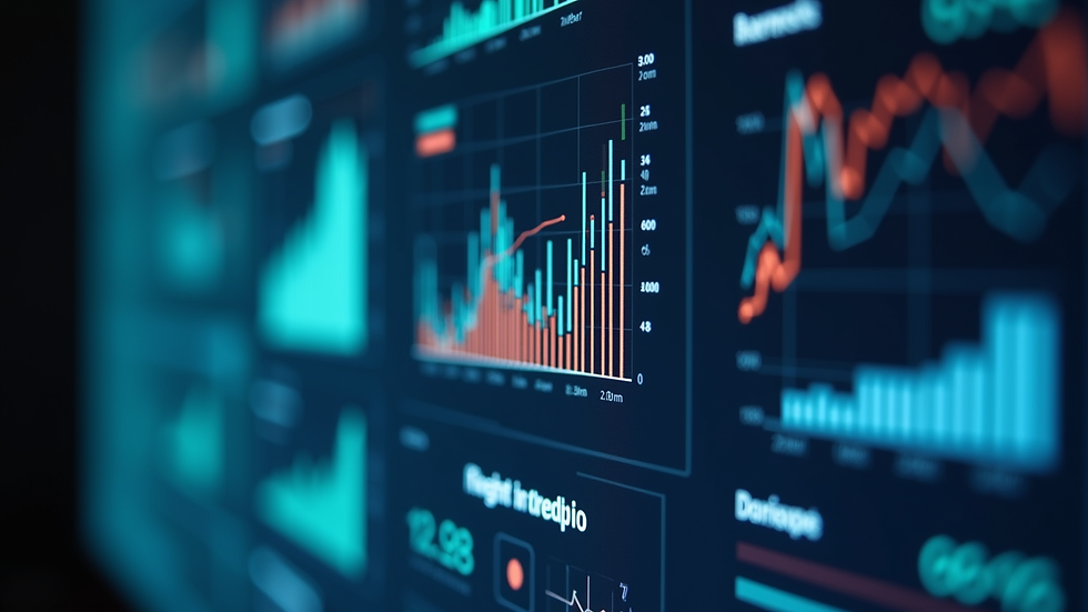 Close-up view of a digital dashboard showing risk metrics and compliance status