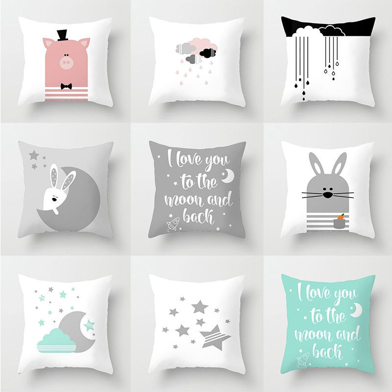Star Moon Cartoon Pillowcase
