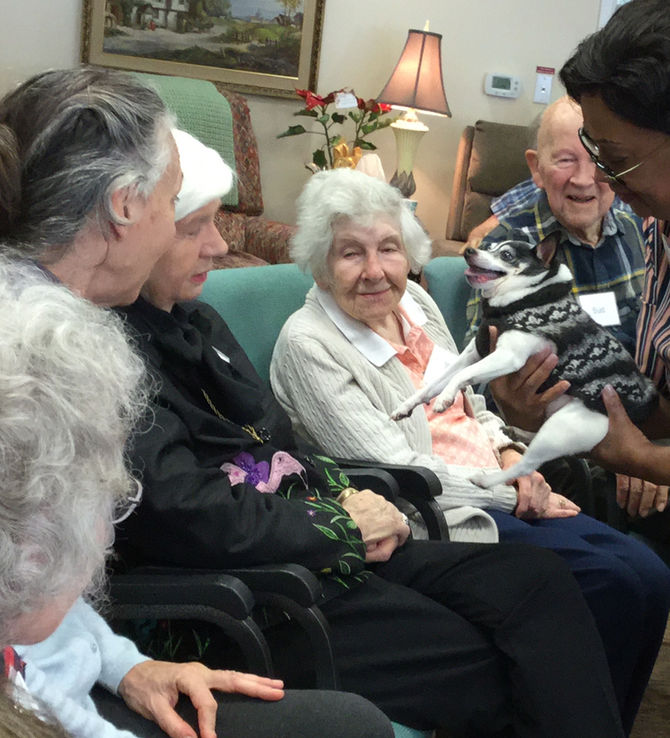 CrisisDogsNC visits The Charles Eldercare House