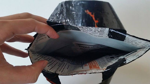 newspaper lining