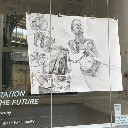 Solo Art Exhibition and installation of 8 large scale drawings ' Levitation to the future' The Briggait Wasps Studios Dec 10th 2020- March 10th 2021.