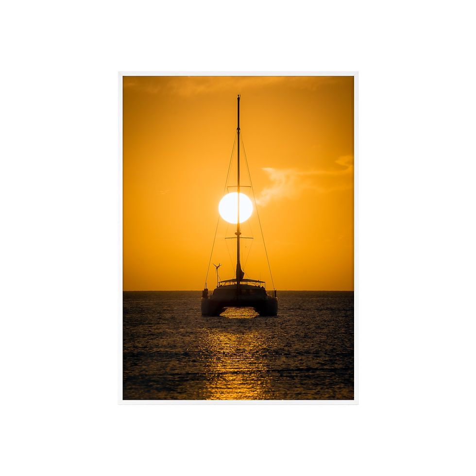 Miniature : Cadre Photo - Coucher de soleil au Belize 