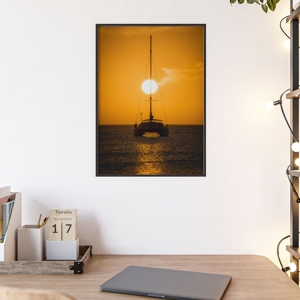 Miniature : Cadre Photo - Coucher de soleil au Belize 