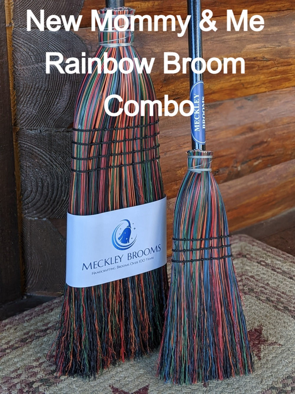 Mommy & Me Rainbow Corn Brooms
