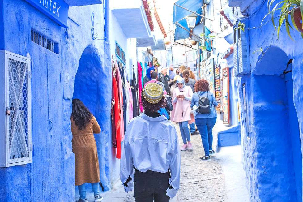 "El botones en azul"