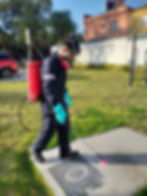 Fumigando área de juegos