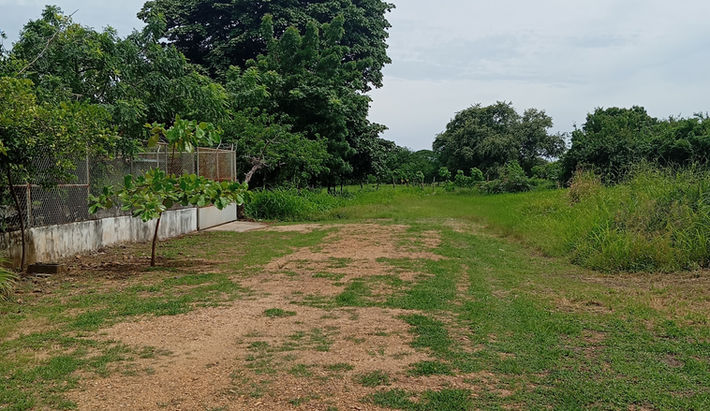 627.86 m² titled lot for sale showing natural surroundings and boundary lines, just minutes from ChitrÊ, Los Santos Province.