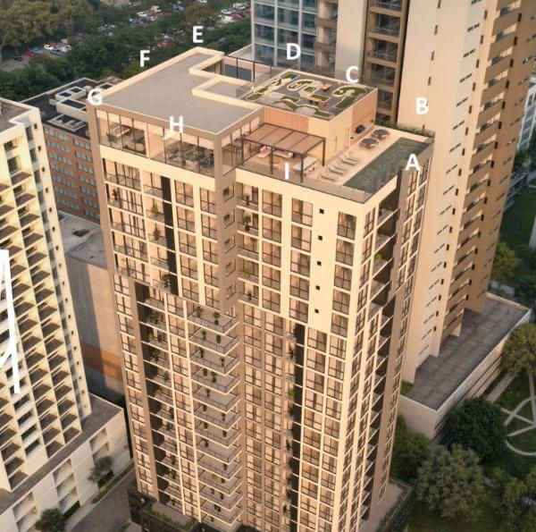 Location of model I on the building, Moderna - presented to you by Ama Panama Realty 