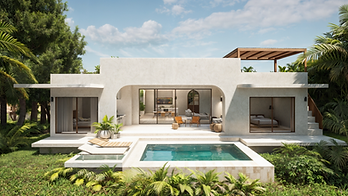 Casa Arco in Playa Venao, a modern Mediterranean ocean-view home in construction with private pool, rooftop terrace, 3 bedrooms, and 3000 square meter lot