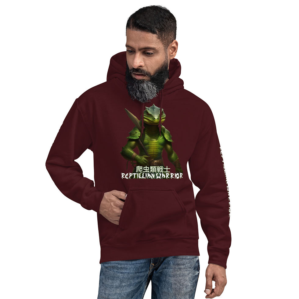 Thumbnail: Reptillian warrior Unisex Hoodie