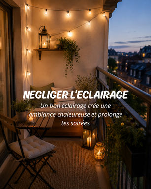 Balcon bien éclairé