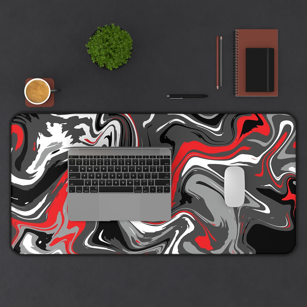Thumbnail: Red and Black topographic mousepad