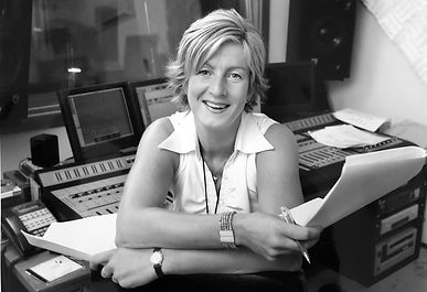 Catherine Maher in The Base for weekly recording of Driftwood on RTE Radio 1