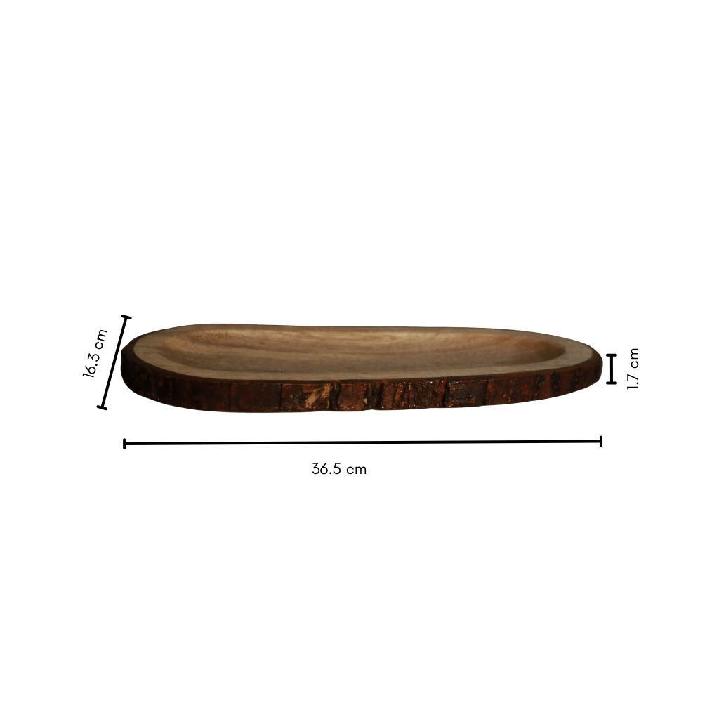 Kaarigar Wooden Oval Serving Platter