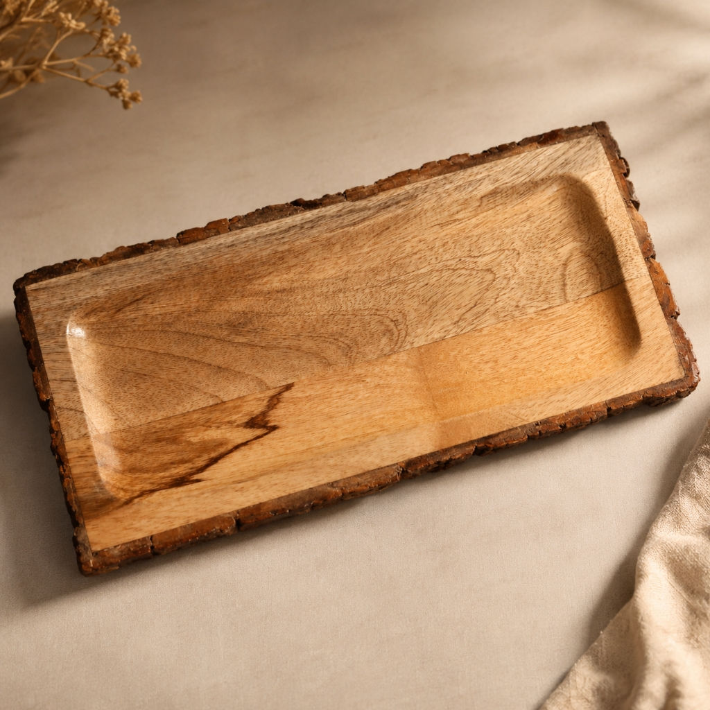 Kaarigar Wooden Rectangular Serving Platter