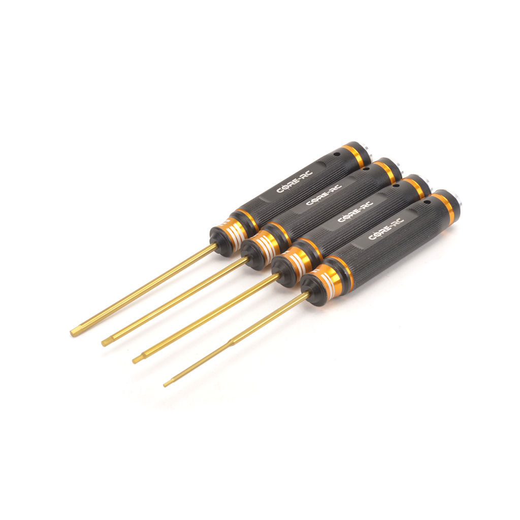 CORE RC PREMIUM ALLEN WRENCH HEX SET BLACK/GOLD 4PCS - CR791