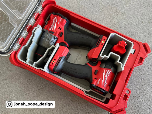 FOAM INSERT To Store M12 Fuel Drill And Impact In A Milwaukee Packout