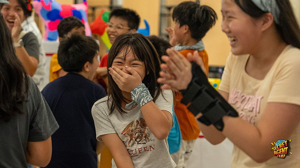 The children were having fun together and connecting through games!