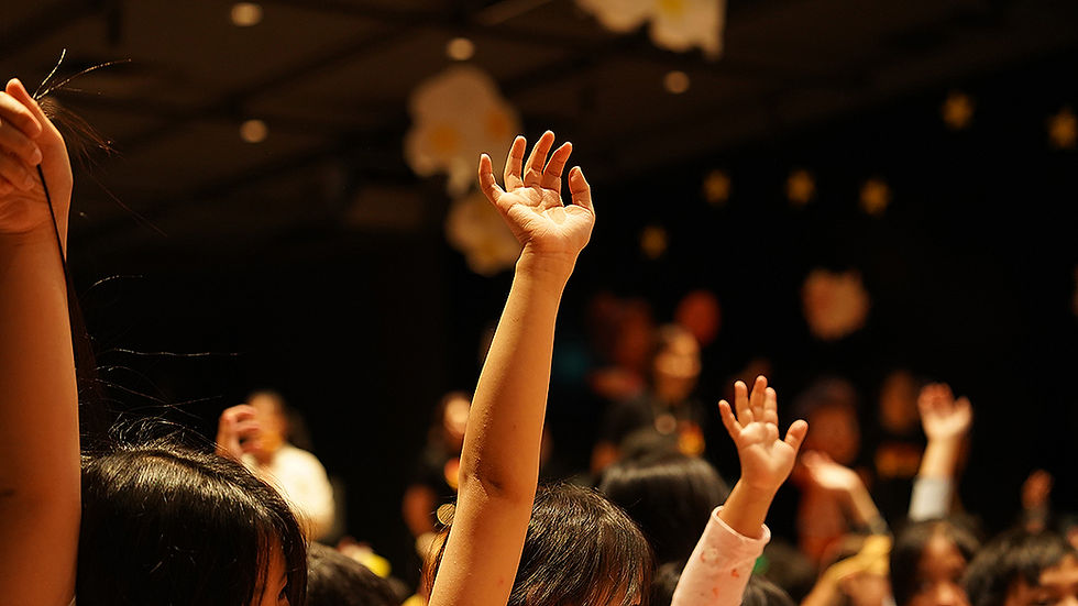 The children raised their hands high for God! All glory to God 🙌