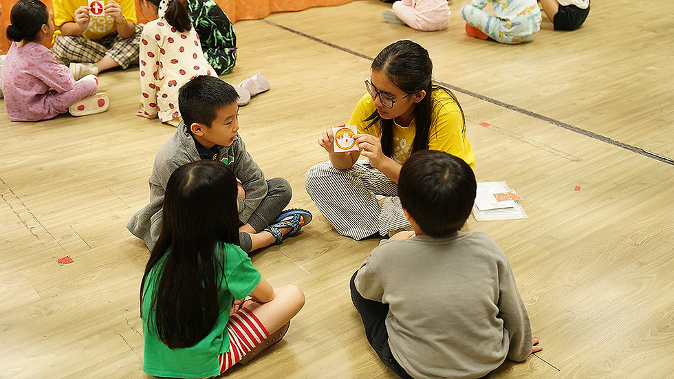 The group leaders shared the gospel with the children, telling them about the good news of Jesus Christ.