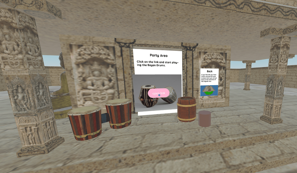 Close-up of the drum interaction