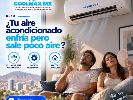 ¿Tu aire acondicionado enfría pero sale poco aire?
