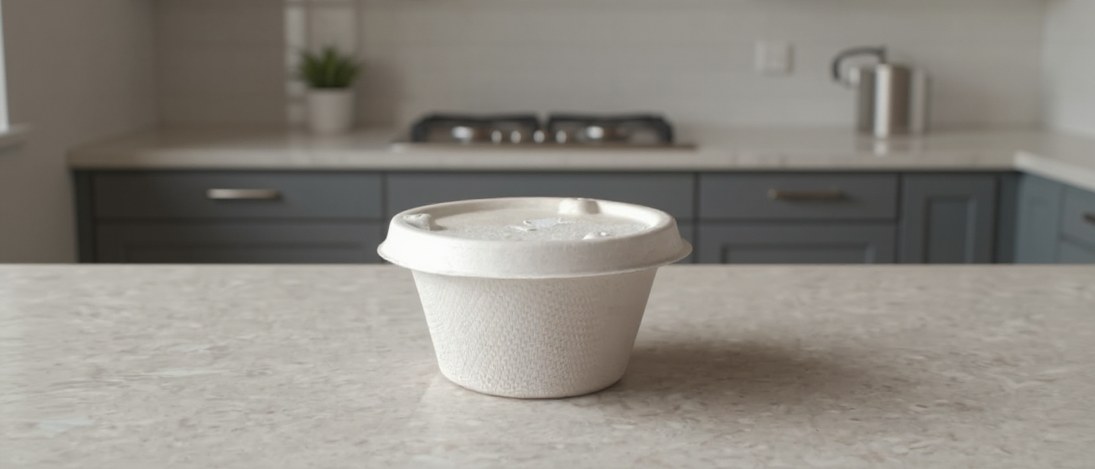 Bagasse Dips with lids (30 pieces)